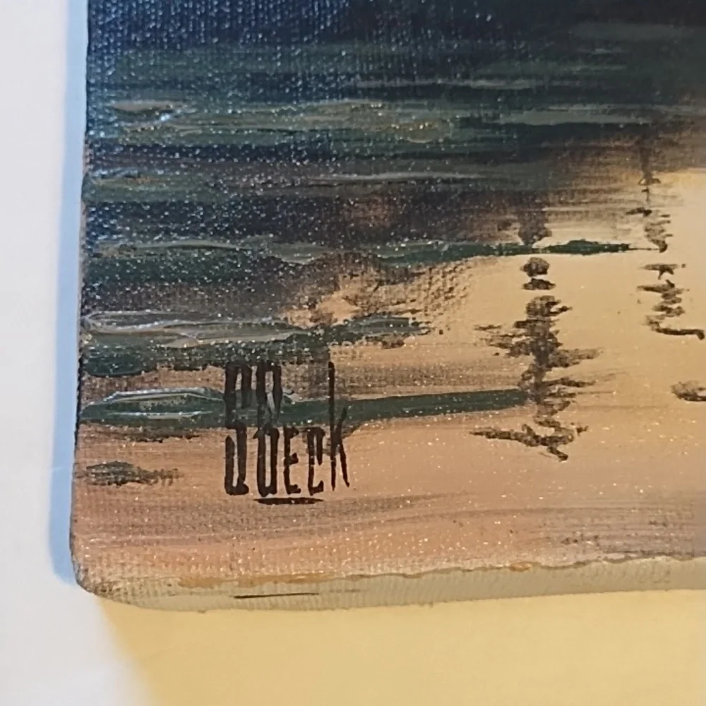 Serene Landscape Canvas Art in Green and Brown - Picture 2 of 9